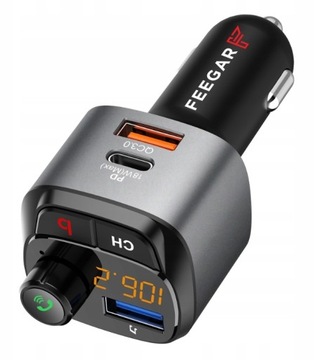 FM-передатчик Feegar Q100 Bluetooth QC 3.0 USB PD