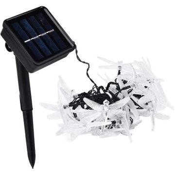 LAMPKI SOLARNE OGRODOWE GIRLANDA DRAGONFLY 5M