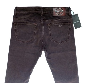 ARMANI JEANS SPODNIE SLIM GIORGIO PREMIUM ROZ. 38