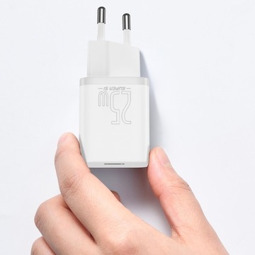 СЕТЕВОЕ ЗАРЯДНОЕ УСТРОЙСТВО BASEUS БЛОК ПИТАНИЯ CUB USB-C PD 25 Вт С КАБЕЛЕМ USB-C ДЛИНОЙ 1 М