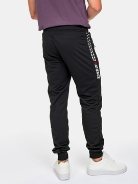 Spodnie męskie dresowe modne joggery sportowe bawełniane czarne 2XL/3XL
