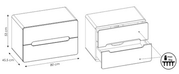 Узкая тумба под умывальник ARUBA WHITE 829