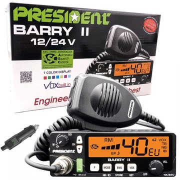 CB RADIO do TIR BUS PRESIDENT BARRY II 12V 24V NB