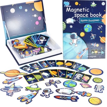 UKŁADANKA MAGNETYCZNA PUZZLE KOSMOS MAGNESY
