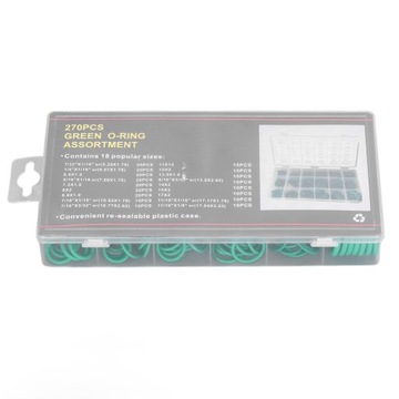270 шт. Комплект зеленых уплотнительных колец.