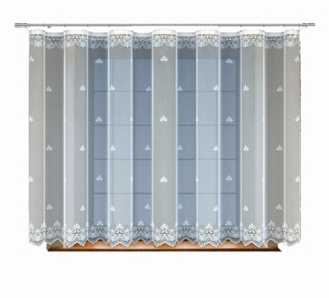Biała żakardowa firana 250280 160 x 300cm OUTLET