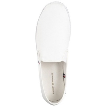 Buty Tenisówki Damskie Tommy Hilfiger Canvas Slip-On Sneaker Białe