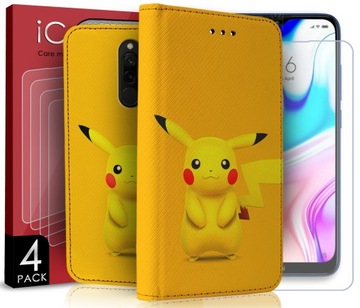 2W1 ETUI DO XIAOMI REDMI 8 WZORY + SZKŁO 4SZT