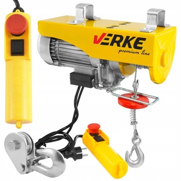 WYCIĄGARKA ELEKTRYCZNA BUDOWLANA 230V WCIĄGARKA LINOWA NA LINĘ 600KG 1050W