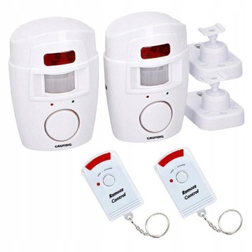2x БЕСПРОВОДНОЙ ДАТЧИК ДВИЖЕНИЯ ГРОМКАЯ СИГНАЛИЗАЦИЯ 105 дБ