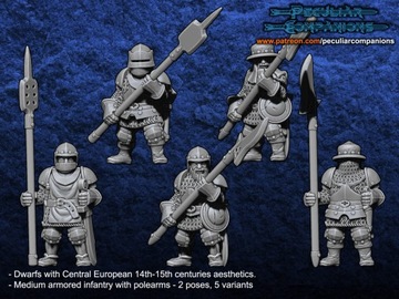 Бронированная пехота с древковым оружием — 1 гномы