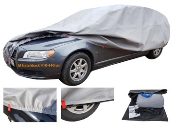 Pokrowiec na samochód na auto 4warstwy r. M hatchback +PAS