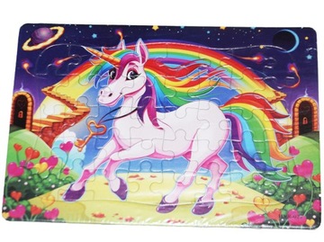 PUZZLE RAMKOWE jednorożec 40 EL.