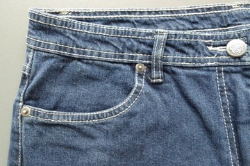 Spodnie damskie jeans Rozm.44 z elastanem, w pasie 86cm, granatowe