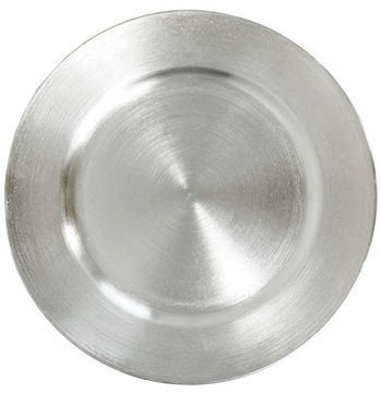 PODTALERZ PODSTWKA PLASTIK POD TALERZ srebro Ø33