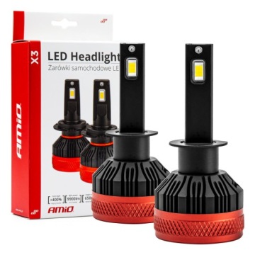 Led autožárovky řady X3 H1 6500K Canbus AMIO-02977