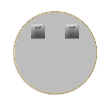 ЗОЛОТОЕ ЗЕРКАЛО КРУГЛОЕ 100 УЗКАЯ АЛЮМИНИЕВАЯ РАМКА ЛОФТ