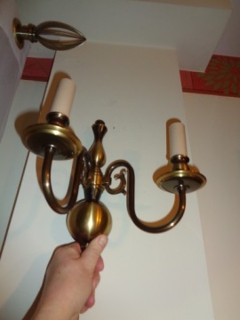 Настенный светильник spider brass double arm