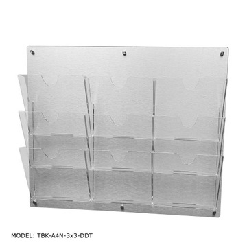 ORGANIZER, Tablica na Ulotki A4 x9 kieszeń z plexi