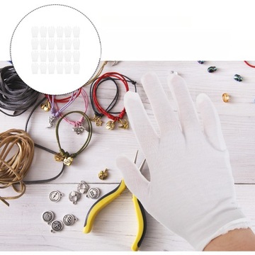 МОЮЩИЕСЯ ХЛОПКОВЫЕ ПЕРЧАТКИ ИЗ БЕЛОГО ДЖЕРСИ WORK 12