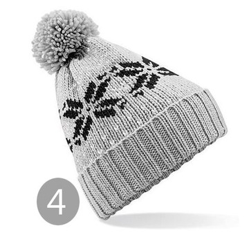 Норвежская шапка, теплая, норвежского узора с помпоном.1