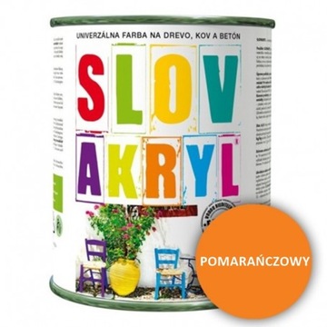 Farba akrylowa do domków dla dzieci ORANGE 0,75l