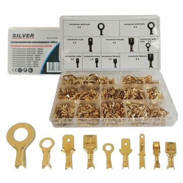 SILVER KONEKTORY ZESTAW KONEKTORÓW SAMOCHODOWYCH KABLOWYCH 450SZT S11341