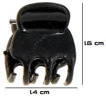 ЗАЖИМЫ ДЛЯ ВОЛОС ЛЯГУШКИ ЧЕРНЫЕ БОЛЬШИЕ 50ШТ.