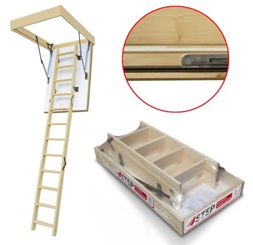 Schody Strychowe Wyłaz na strych 4STEP GREENLINE 120x90 35mm 1,05W/m2K H275