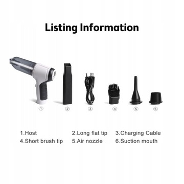 Мини-автомобильный пылесос и воздуходувка 3в1