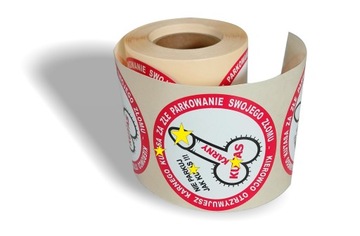 Наклейки-ярлыки Karny Ku*as, большие, прочные, штрафы для водителей х 500 шт.