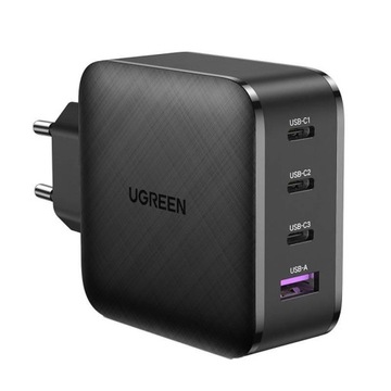 Ładowarka sieciowa UGREEN CD224, 3x USB-C, 1x USB, Power Delivery 3.0, GaN,