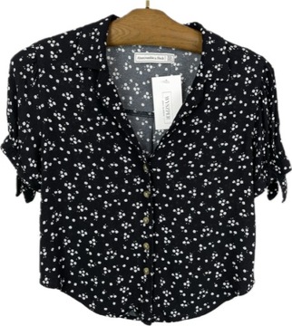 Bluzka damska w kwiatuszki 100% wiskoza Abercrombie & Fitch r. XS