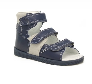 Sandały buty profilaktyczne Bartek 81804-009, 86804-009 granat-beż 32