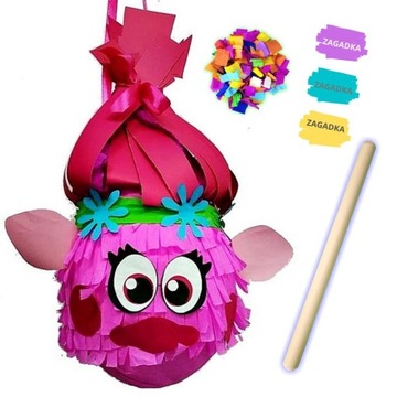 PINIATA TROLL DUŻA NA URODZINY PINATA + GRATISY