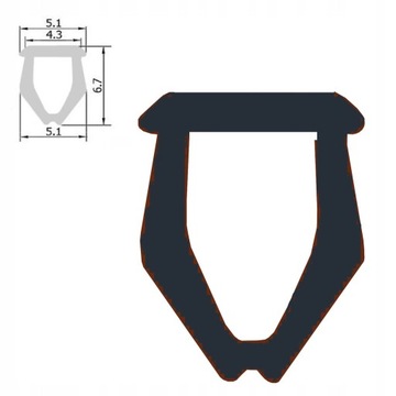 Wypełnienie rowka w oknie PCV KA-50T Antracyt