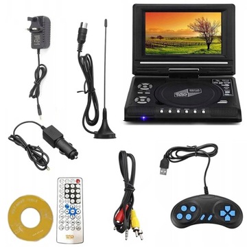ODTWARZACZ DVD USB/SD GIER VIDEO KONSOLA 7,8 CALA DVD/CD/VCD/CD/MP3