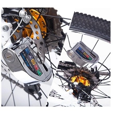 Замок дискового тормоза колеса мотоцикла из нержавеющей стали, замок громкой сигнализации, предохранительный замок