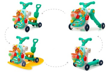 ДОСКА ДЛЯ ЕЗДЫ BIKE PUSH SCOOTER ОБУЧАЮЩИЙ СТОЛ 4 В 1 ЗЕЛЕНЫЙ