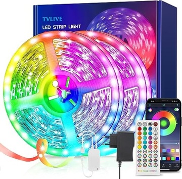 TVLIVE Taśma LED RGB 30M 2x15m