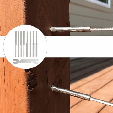 8 шт. DIY ДЕРЕВЯННЫЕ БАЛЯСЫ, ВИНТЫ ДЛЯ ПЕРИЛ, КОМПЛЕКТ БАЛЮСТРАДЫ ИЗ НЕРЖАВЕЮЩЕЙ СТАЛИ