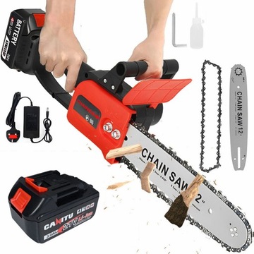 ЦЕПНАЯ ПИЛА Аккумуляторная ПИЛА 1200 Вт, АККУМУЛЯТОР 21 В + Цепная пила 12 дюймов.