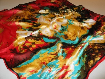 Apaszka Chusta Jedwabna 100% JEDWAB NATURALNY SILK Vincent Van Gogh