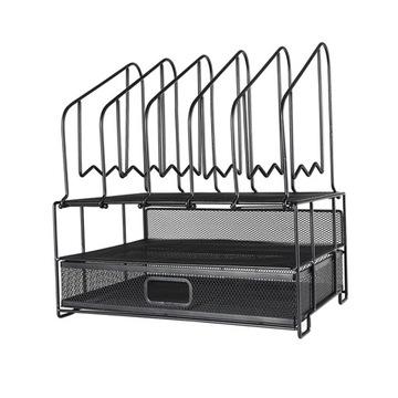 Desktop Storage with Sliding Drawer File Rack File Basket Paper Letter