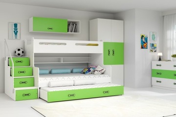 MAX 3-х ярусная кровать 200х120 детская + МАТРАС