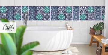 Набор декоративных наклеек 20х20 белых и черных, 24 шт.