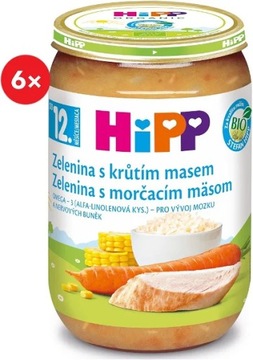 HiPP BIO Warzywa z mięsem z indyka - 6 × 220 g