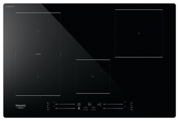 Płyta indukcyjna Hotpoint HS 1377C CPNE 77cm Czarna Slider Łączone pole