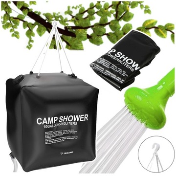 Солнечный туристический душ с баком 40 л — универсальный, портативный