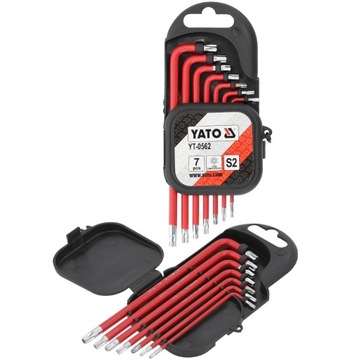 Zestaw kluczy torx imbusowych TORX typu L powlekane YT-0562